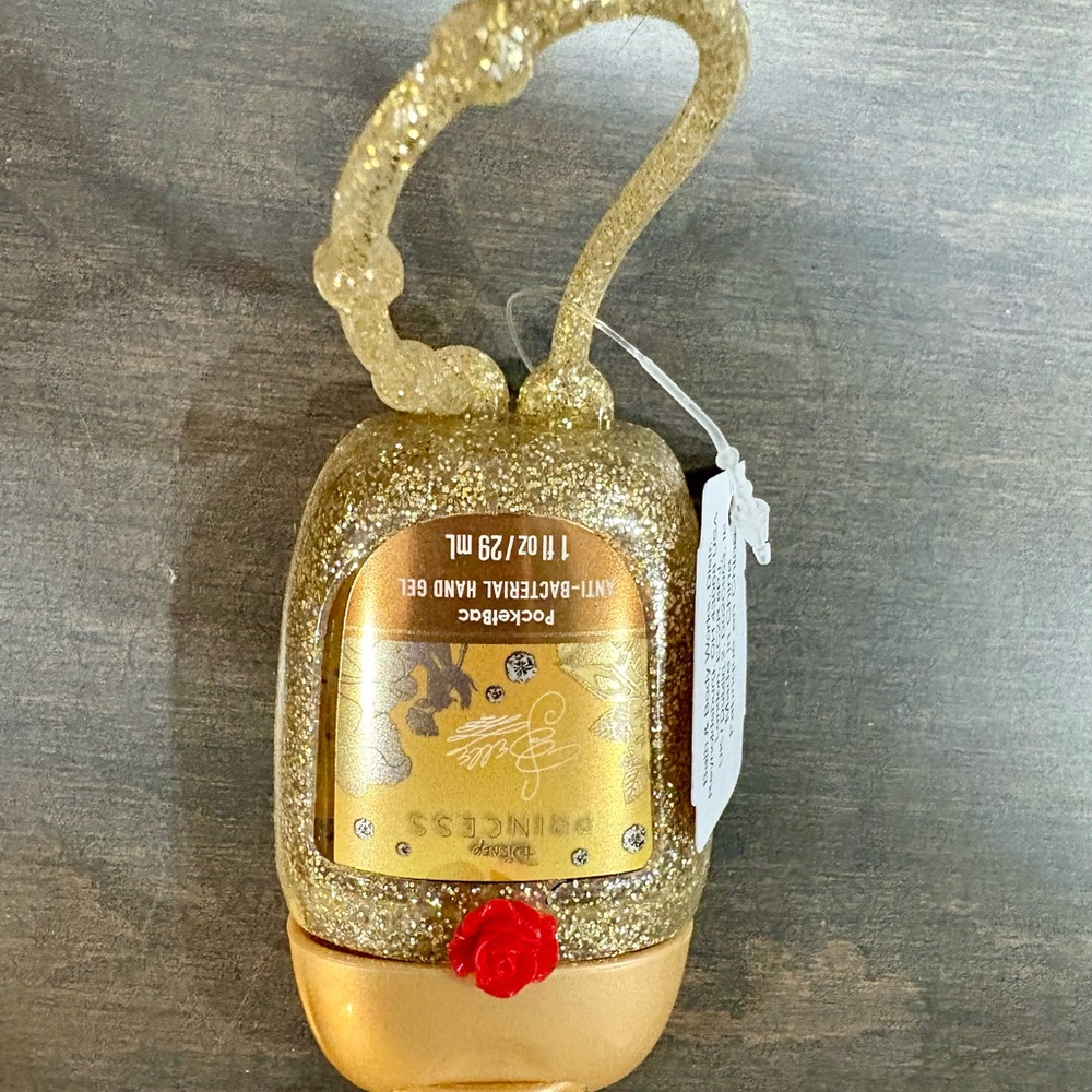 Bath and Body Works Disney Belle PocketBac Sanitizer & Glitter Holder with Rose